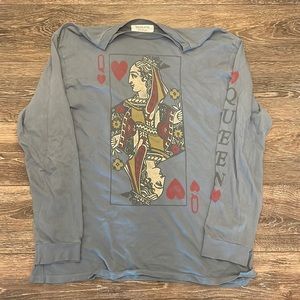 Day dreamer queen of hearts long sleeve tee